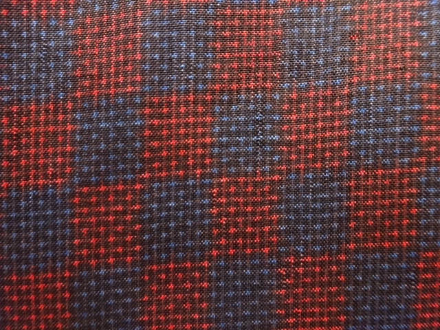 JAPANESE KIMONO / ANTIQUE DORO OSHIMA TSUMUGI KIMONO / WOVEN CHECKERBO